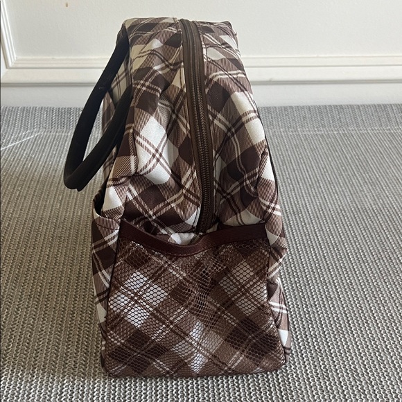 Like 🆕 Brown Plaid LUNCH Bag 9x10 inches - Picture 2 of 6